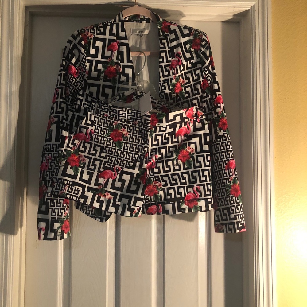 Patterned Blazer set